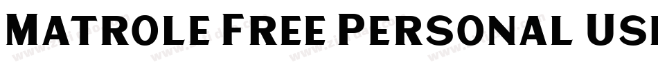 Matrole Free Personal Use字体转换